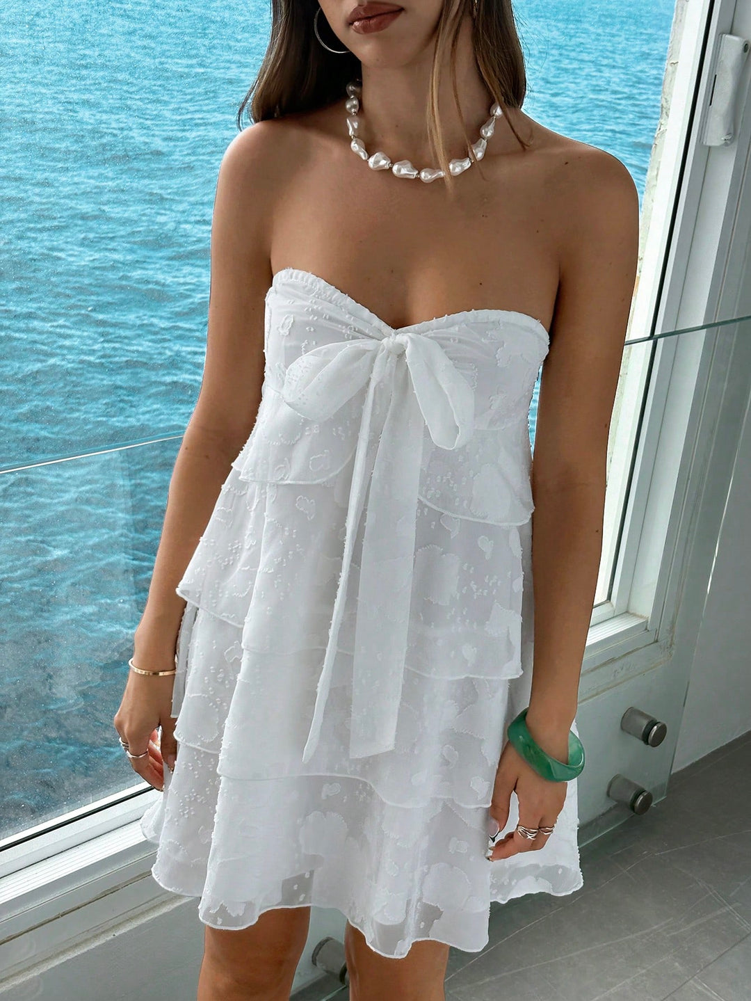 Rochie mini SHEIN, alb