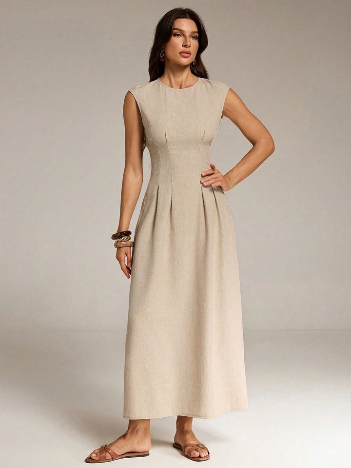 Rochie midi SHEIN, bej