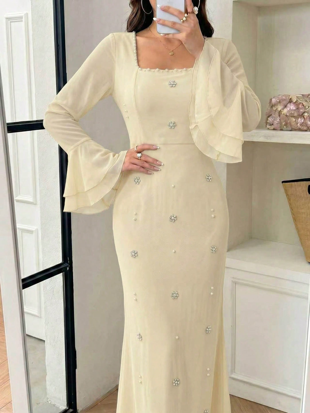 Rochie maxi SHEIN, portocaliu