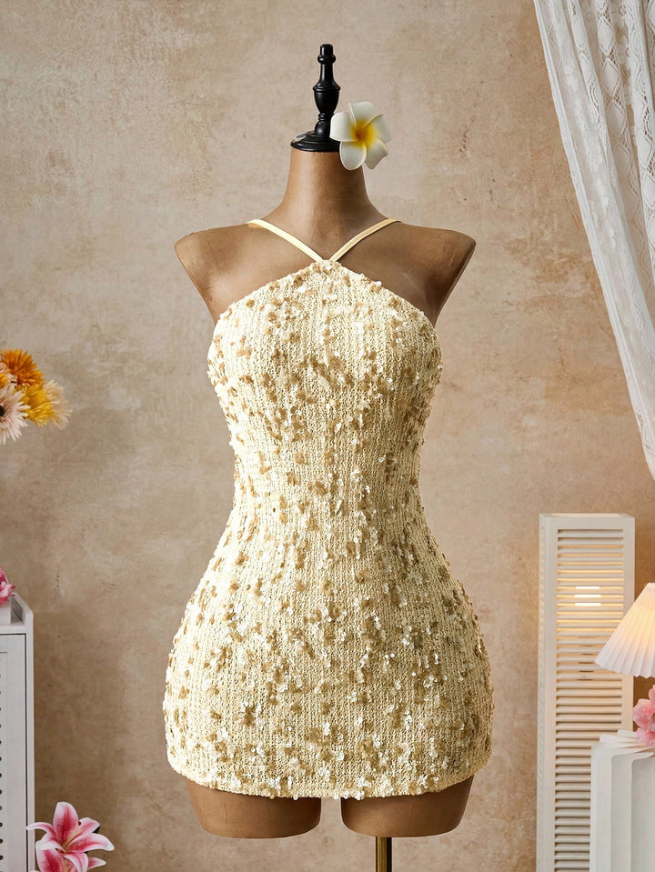 Rochie scurtă SHEIN, portocaliu
