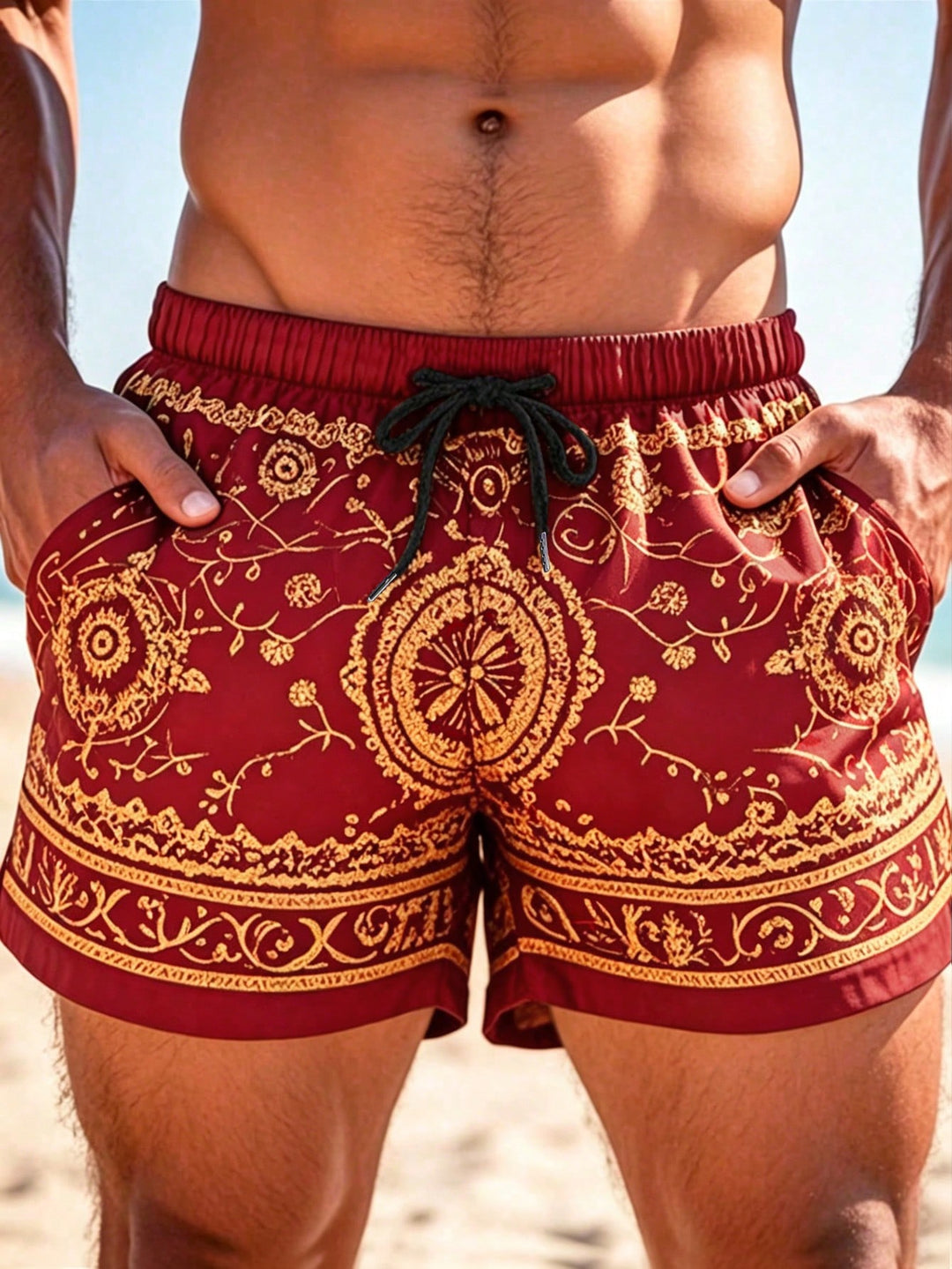 Pantaloni scurți SHEIN, roșu