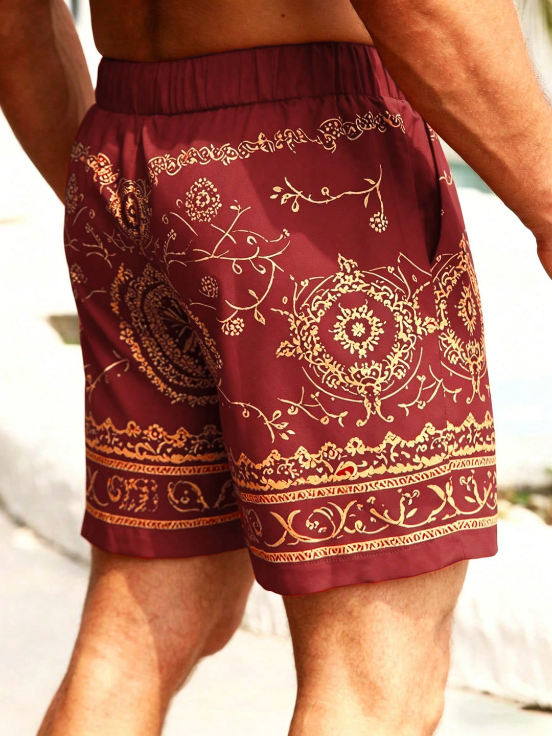 Pantaloni scurți SHEIN, roșu