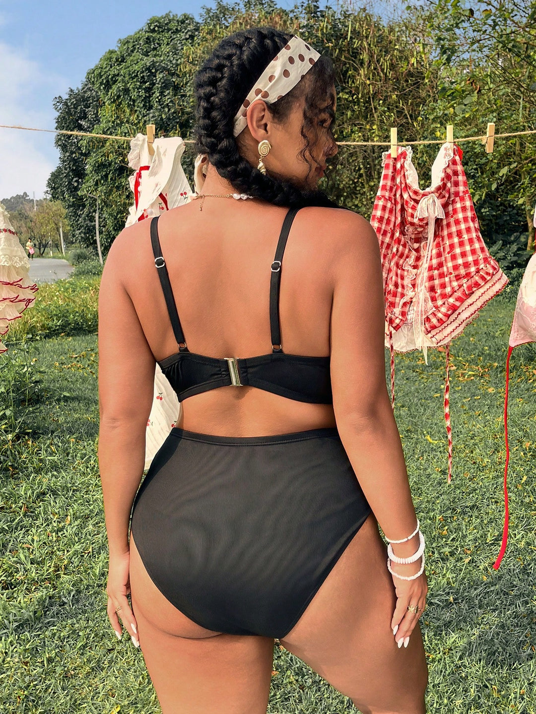 Set bikini de baie SHEIN, negru