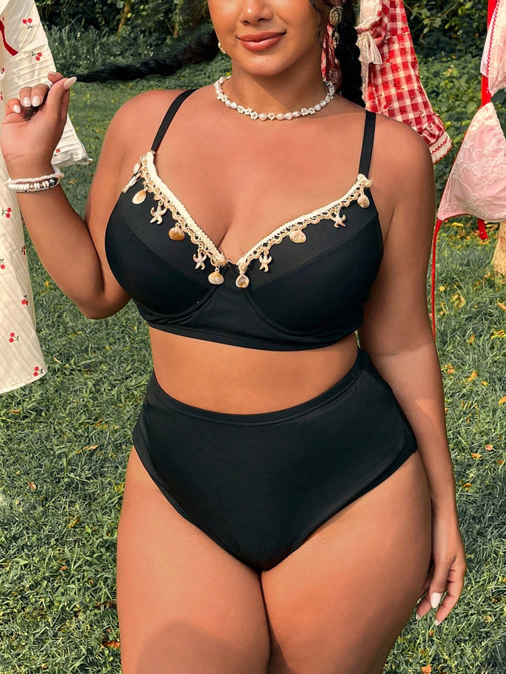 Set bikini de baie SHEIN, negru