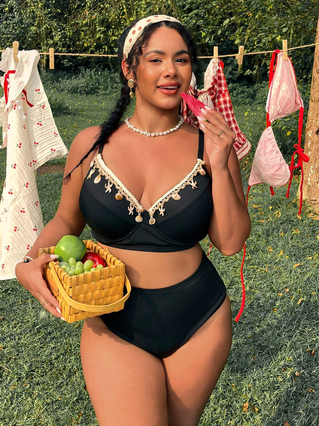Set bikini de baie SHEIN, negru