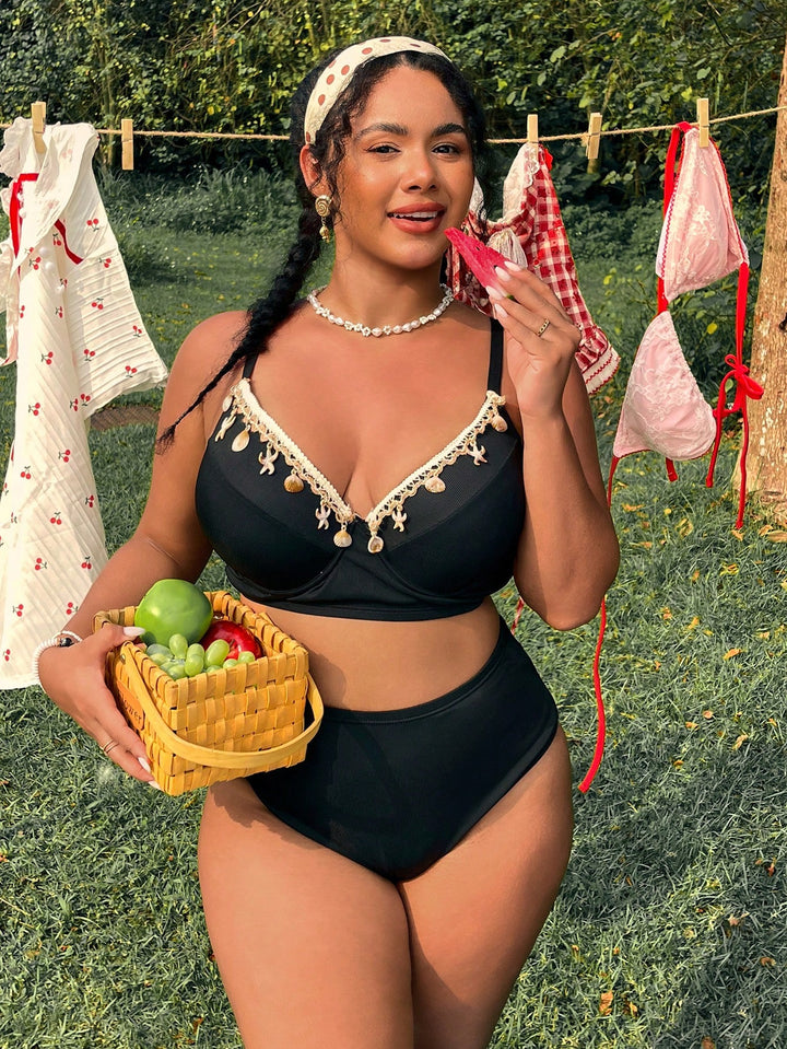 Set bikini de baie SHEIN, negru