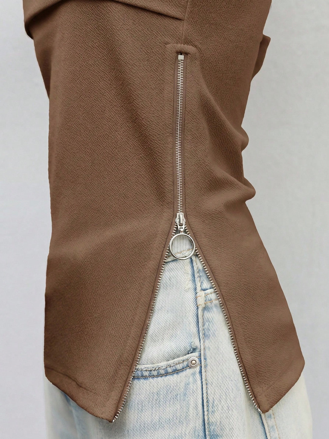 Top SHEIN, kaki