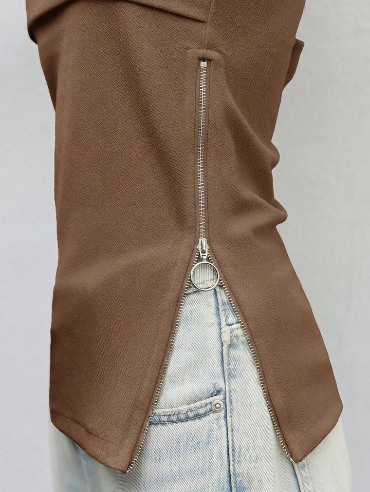 Top SHEIN, kaki