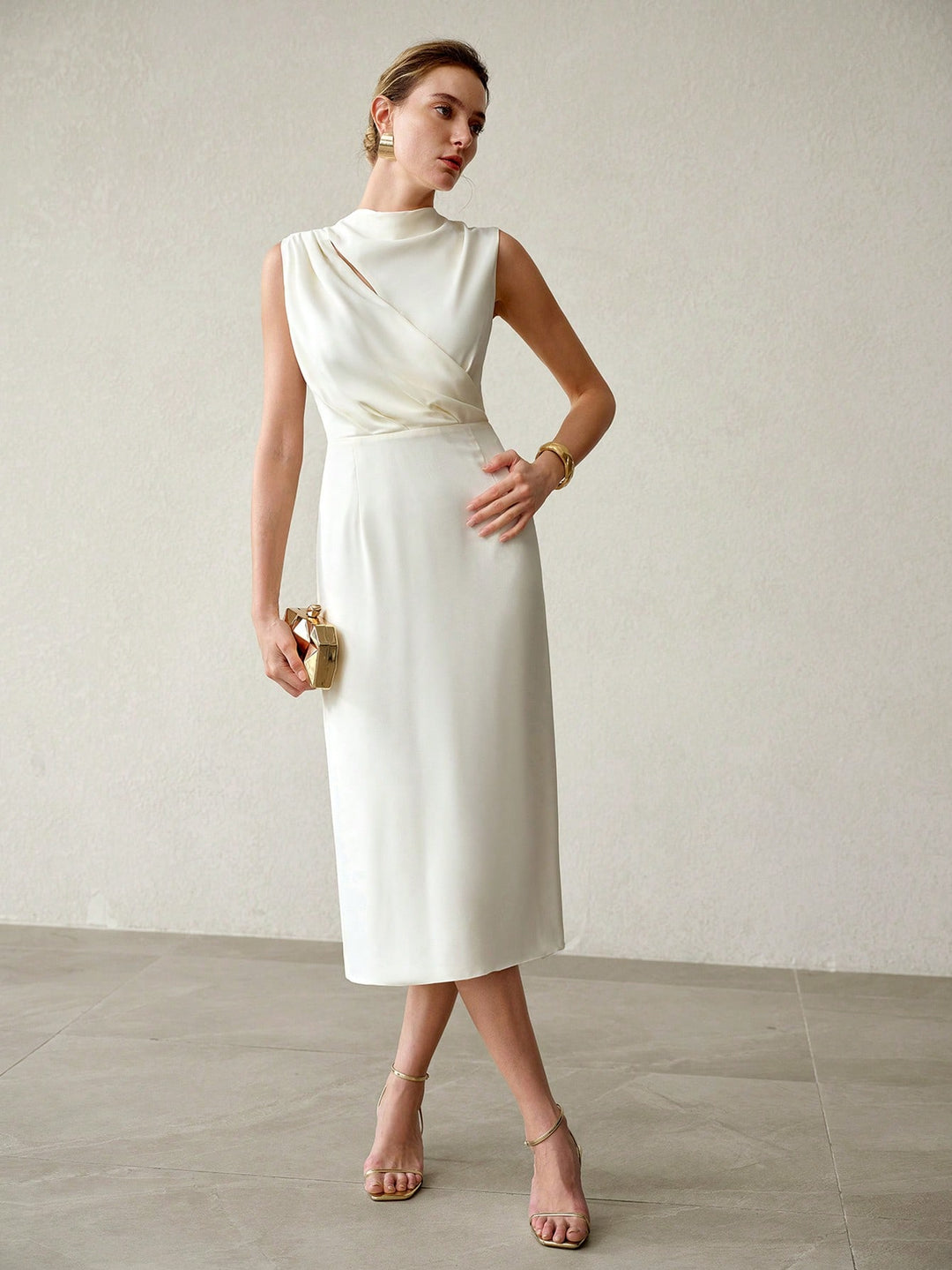 Rochie midi SHEIN, portocaliu