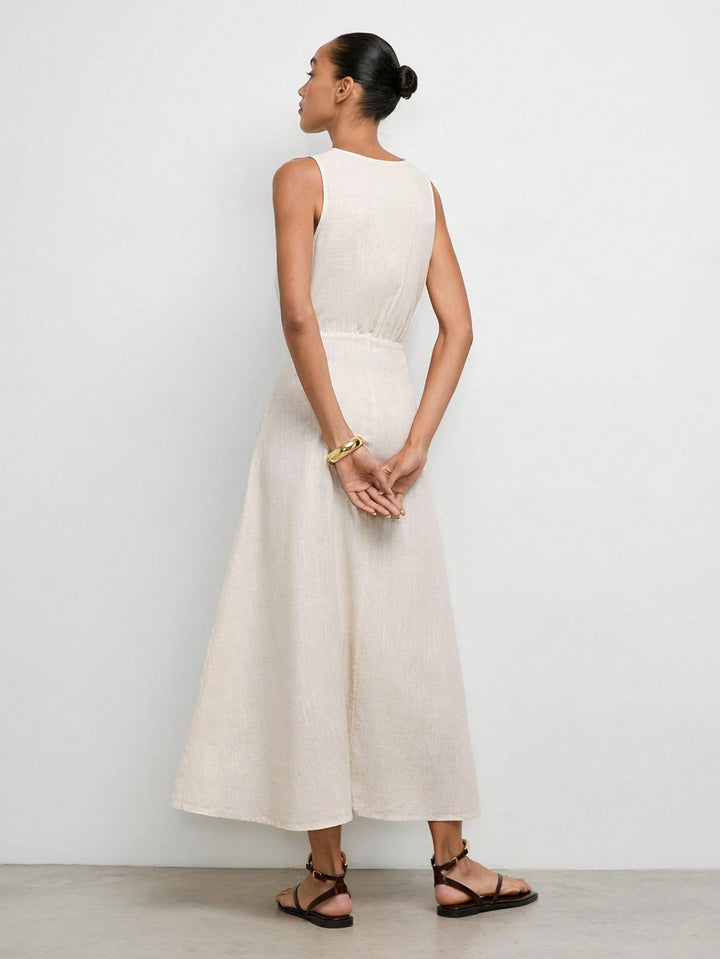 Rochie maxi SHEIN, bej