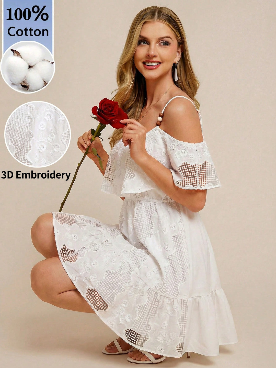 Rochie mini SHEIN, alb