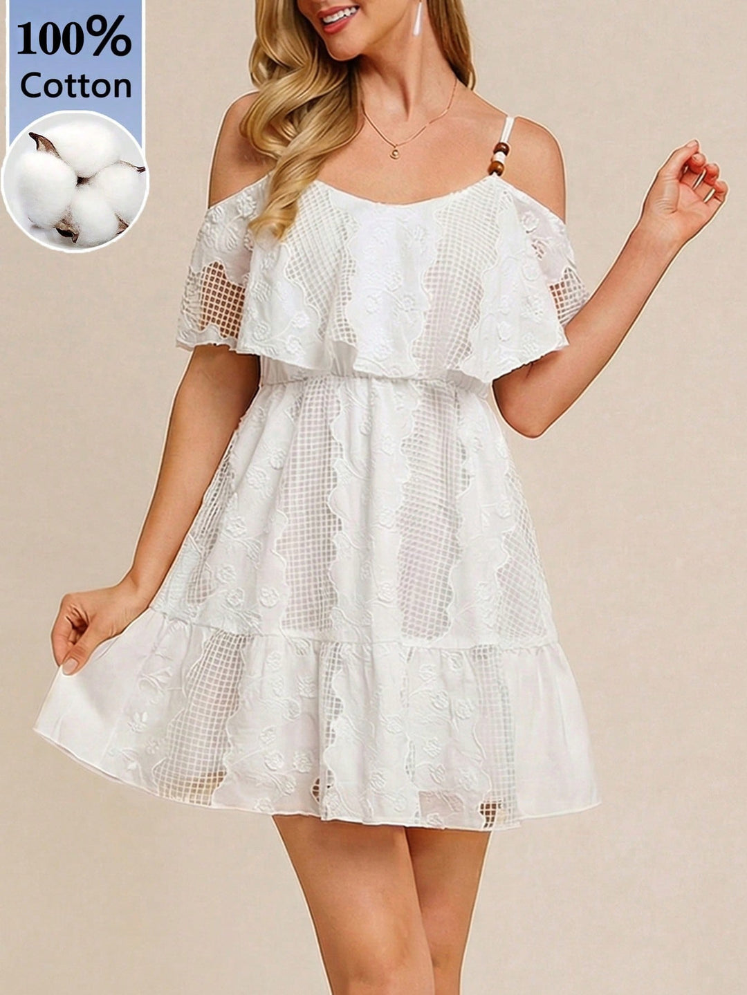 Rochie mini SHEIN, alb