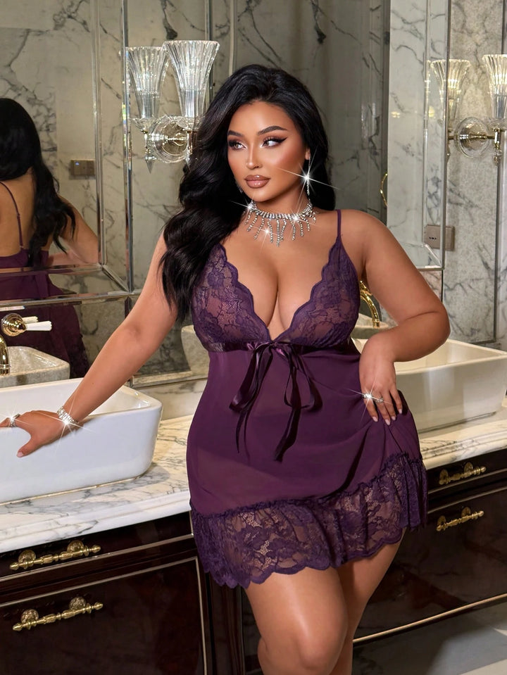 Rochie de noapte SHEIN, mov
