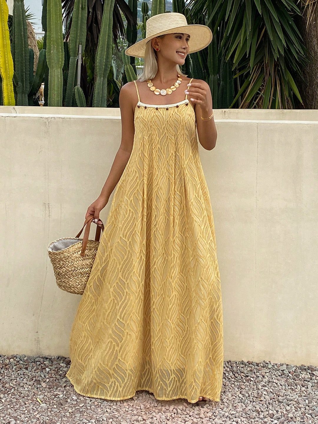 Rochie midi SHEIN, galben