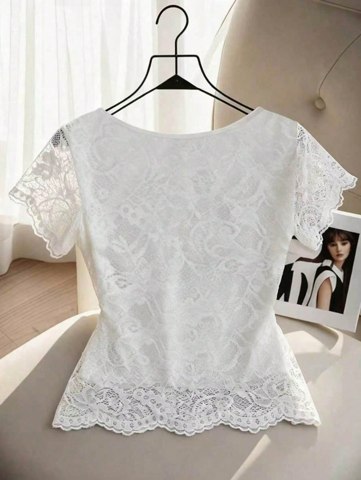Bluza elegantă SHEIN, alb