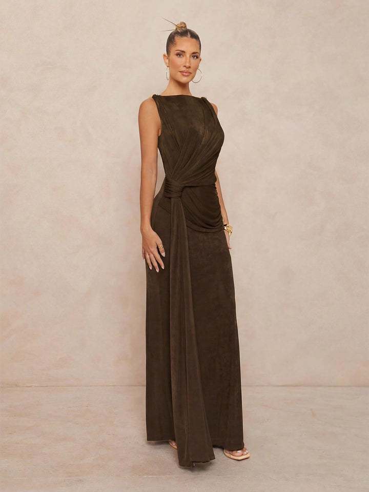 Rochie maxi SHEIN, maro