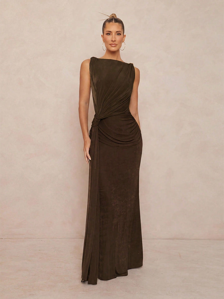 Rochie maxi SHEIN, maro