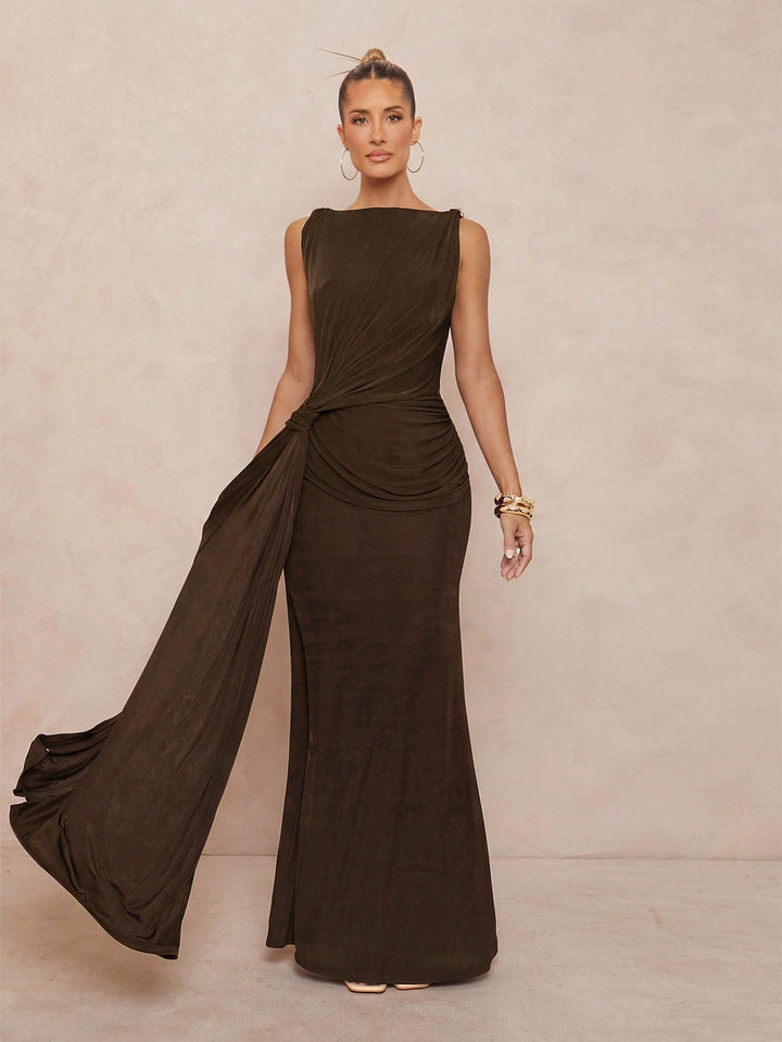 Rochie maxi SHEIN, maro
