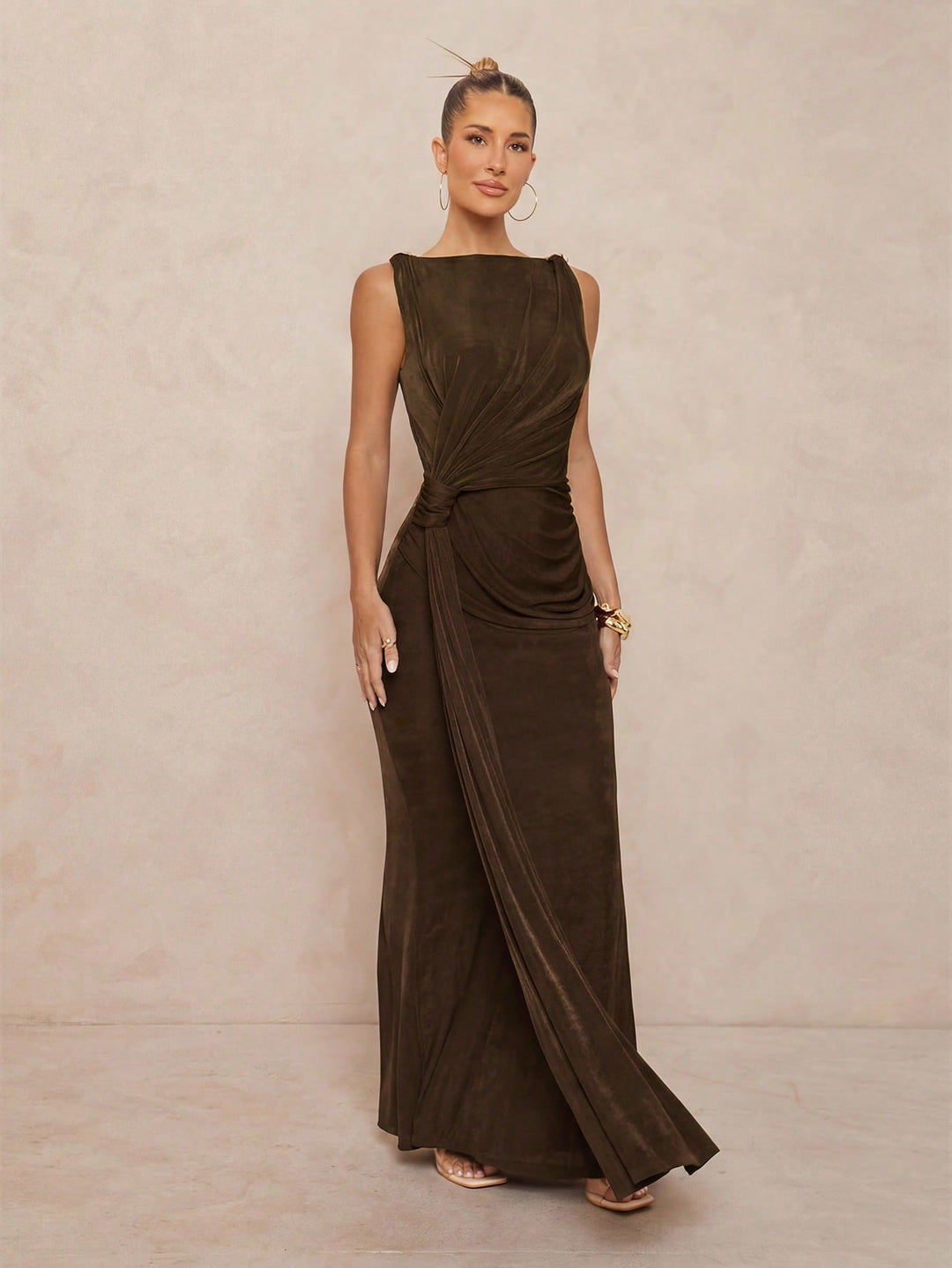 Rochie maxi SHEIN, maro