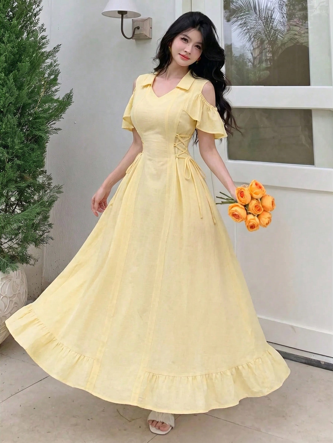Rochie maxi SHEIN, galben