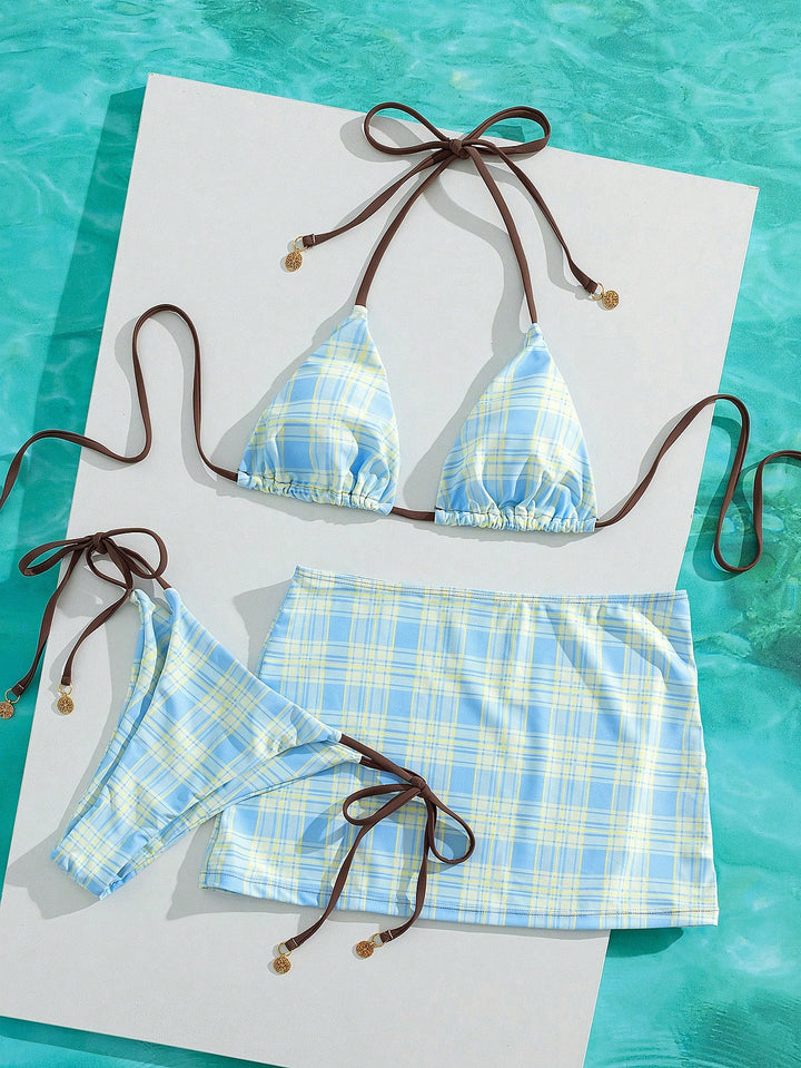 Set bikini SHEIN, albastru