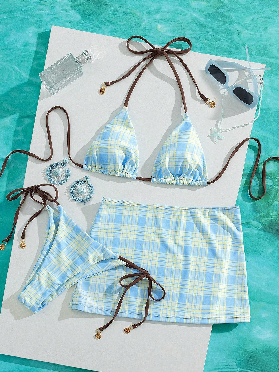 Set bikini SHEIN, albastru