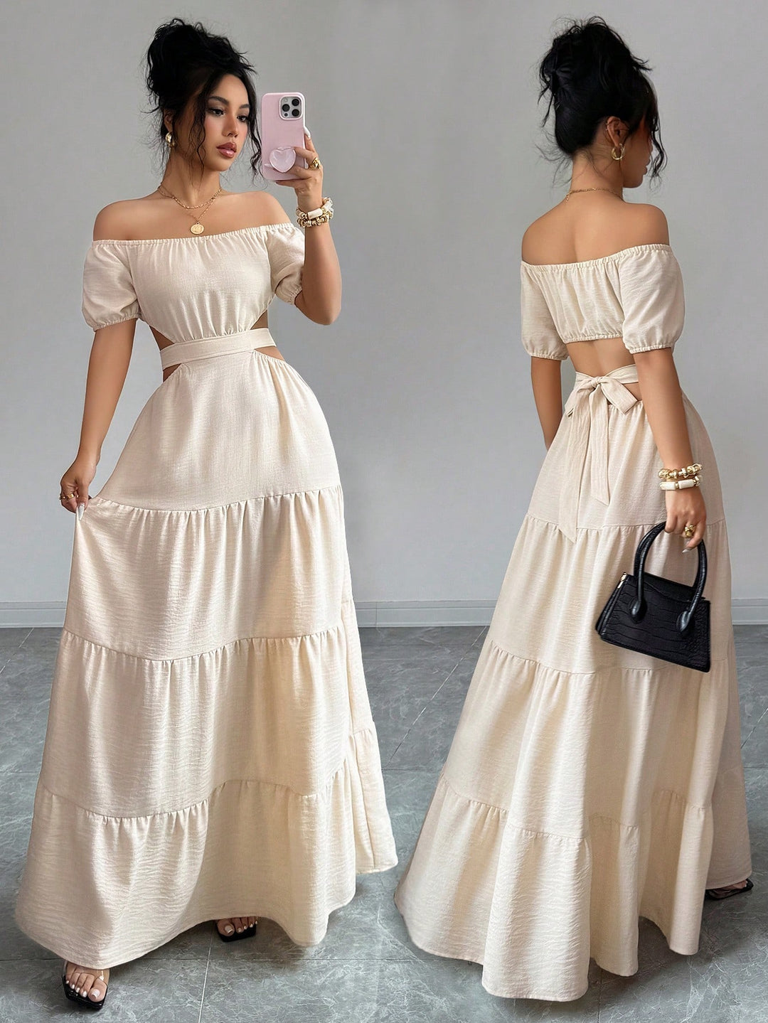 Rochie maxi SHEIN, roz