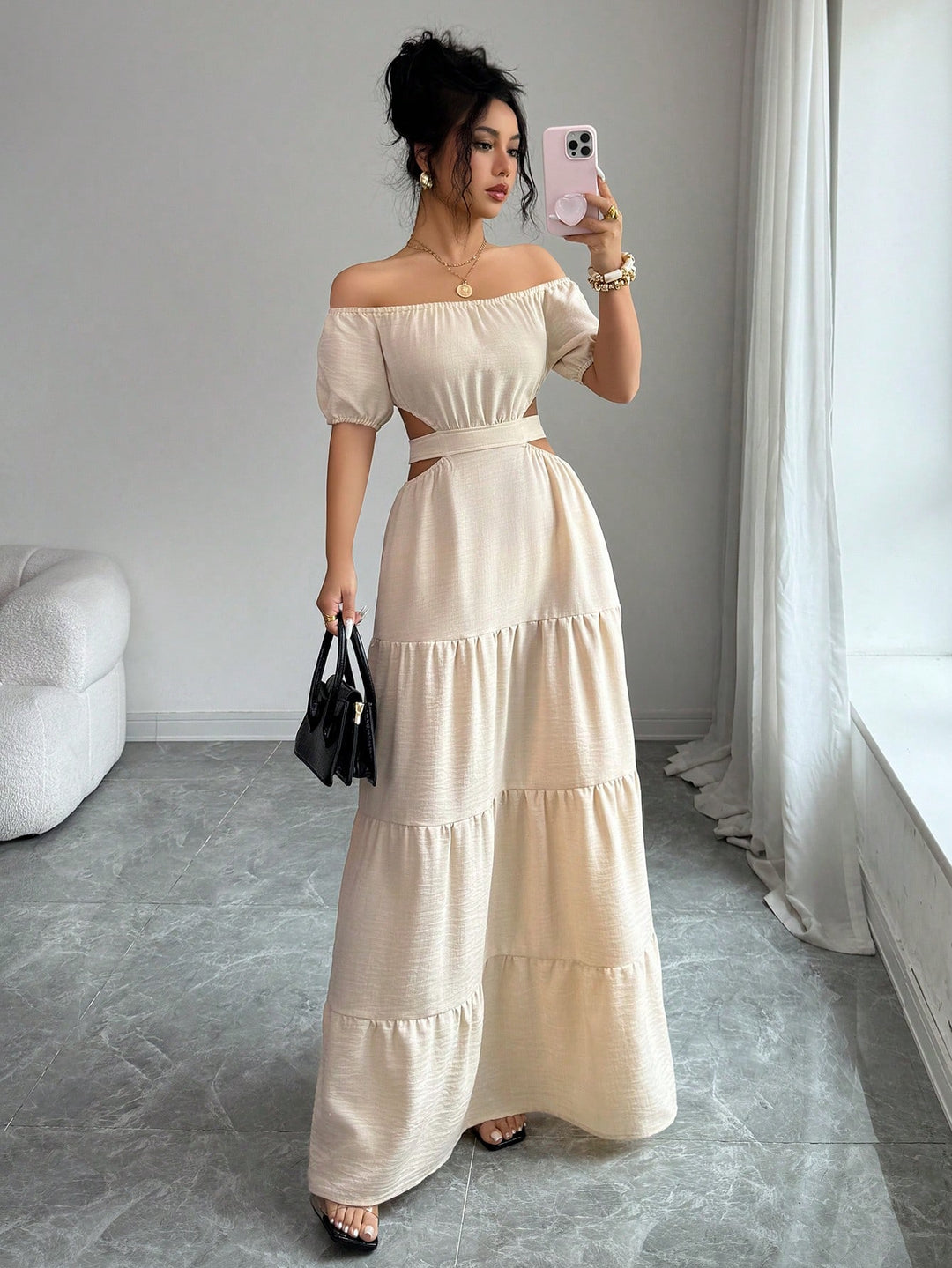 Rochie maxi SHEIN, roz