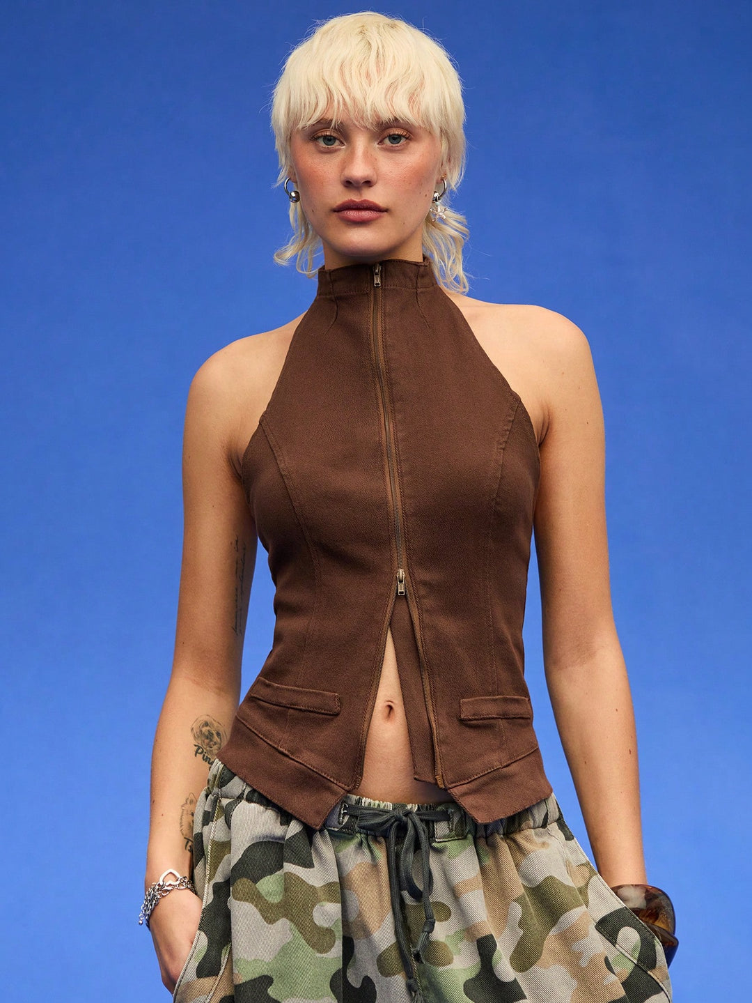 SHEIN top, barna