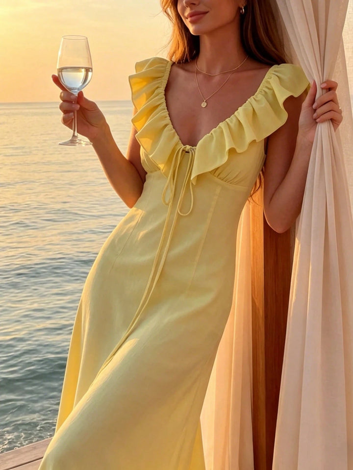 Rochie maxi SHEIN, galben