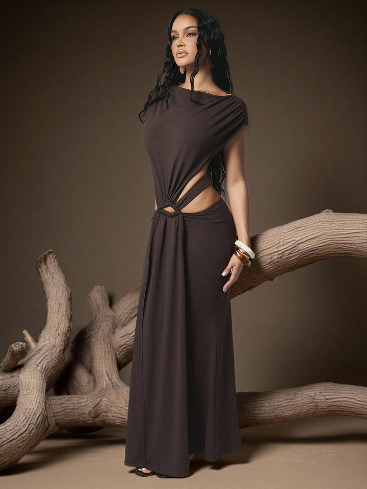Rochie maxi SHEIN, maro