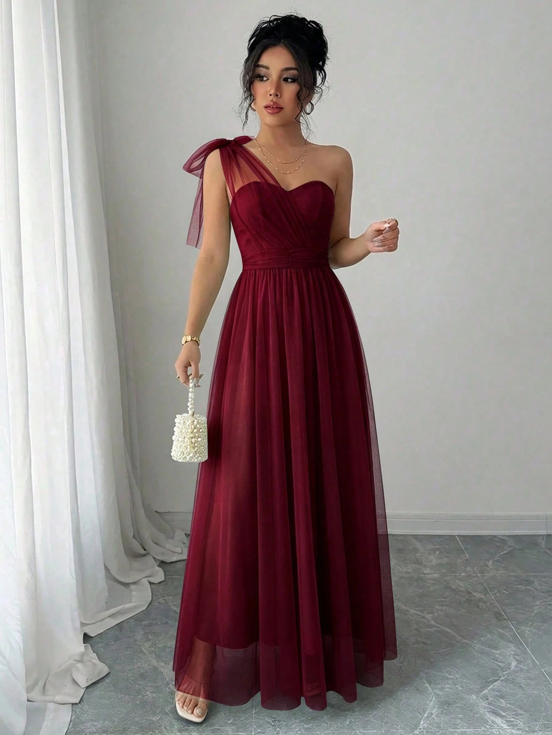 Rochie maxi SHEIN, vișiniu