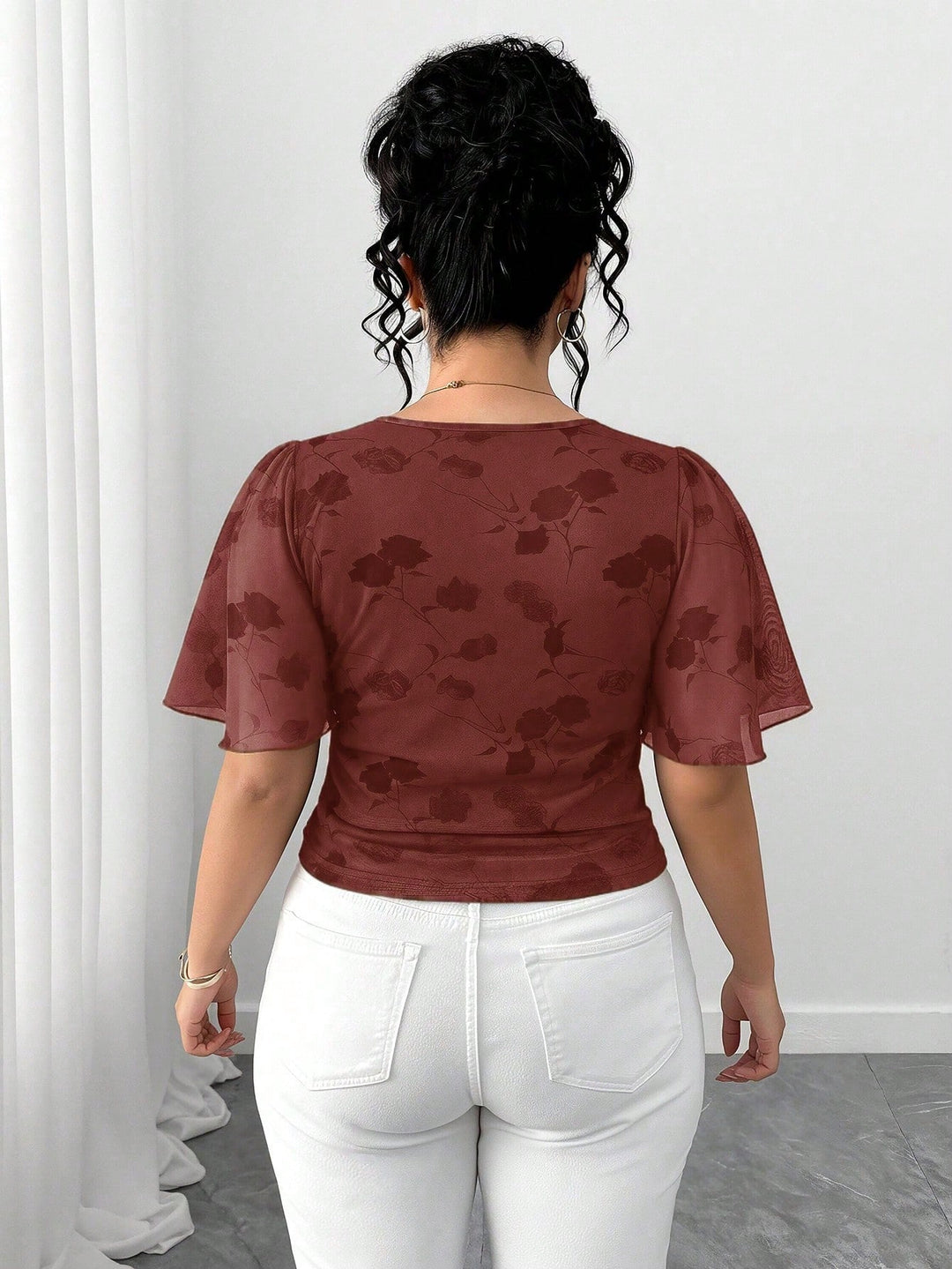 Tricou SHEIN, vișiniu