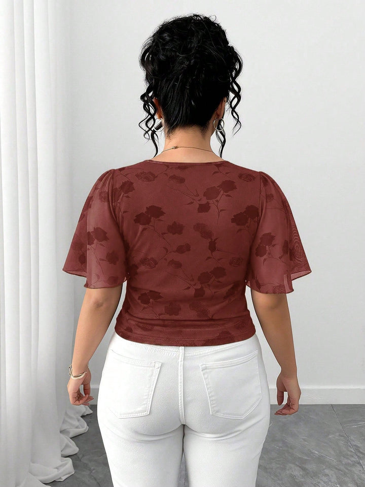 Tricou SHEIN, vișiniu