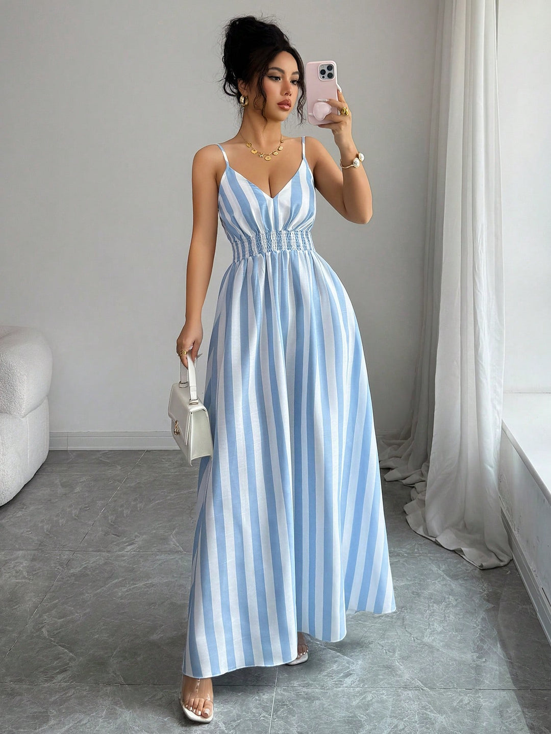 Rochie maxi SHEIN, albastru