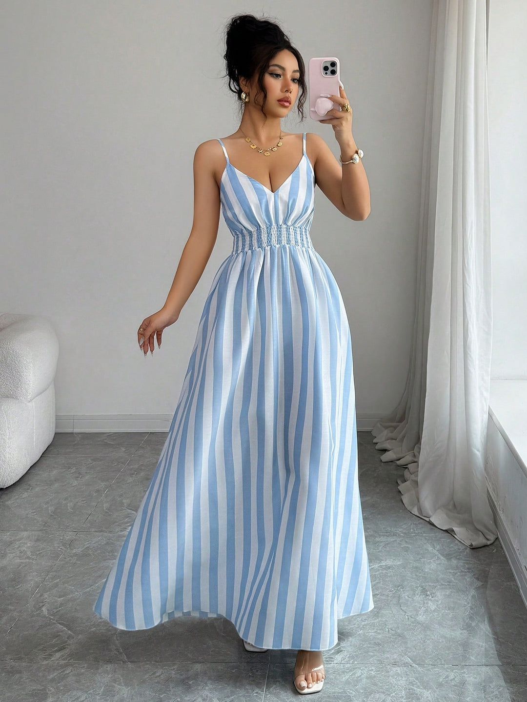 Rochie maxi SHEIN, albastru