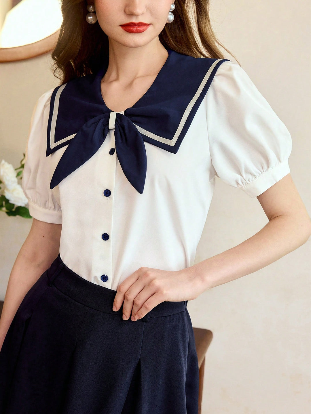 Cămașă SHEIN, albastru