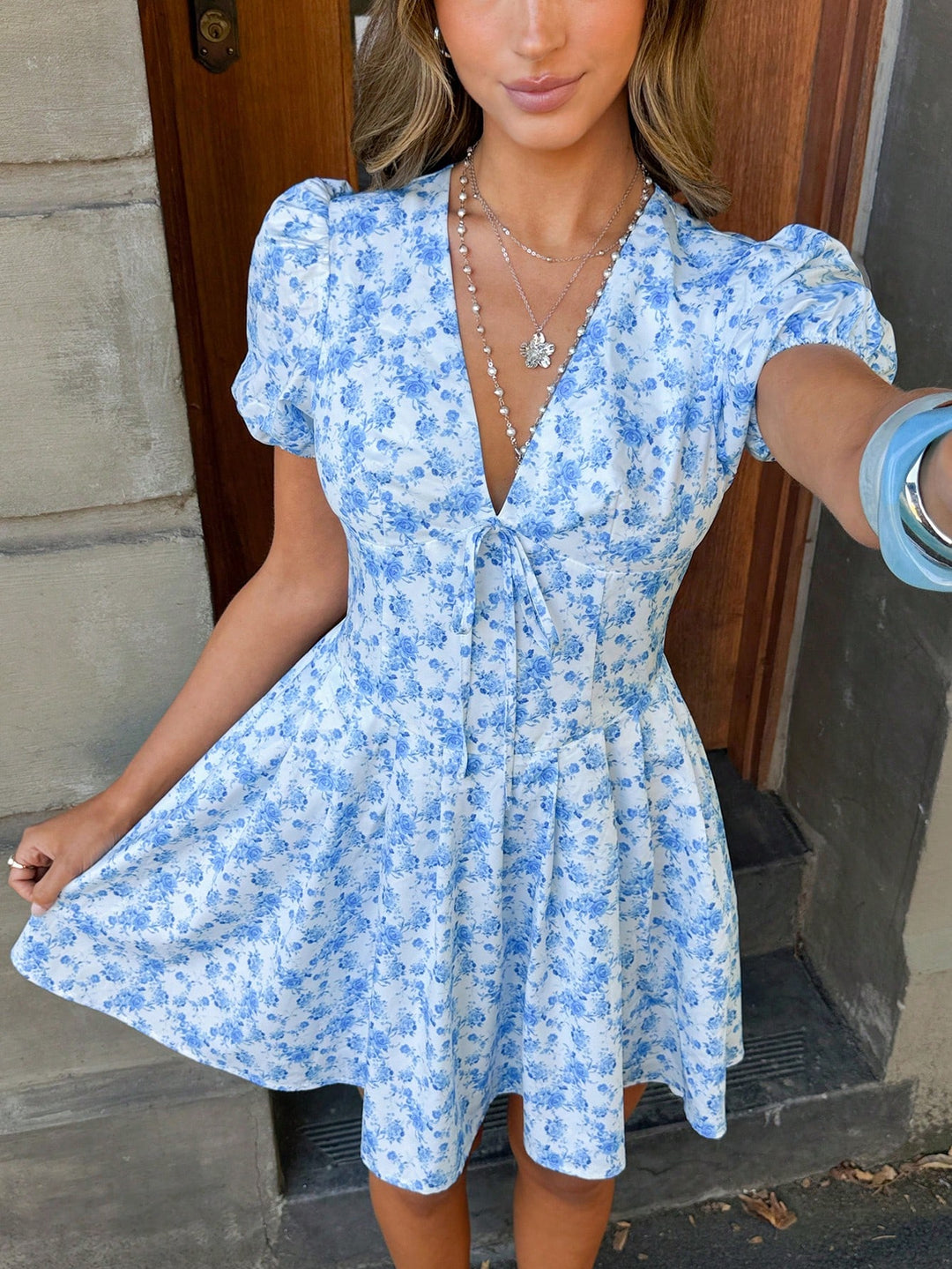 Rochie scurtă SHEIN, alb