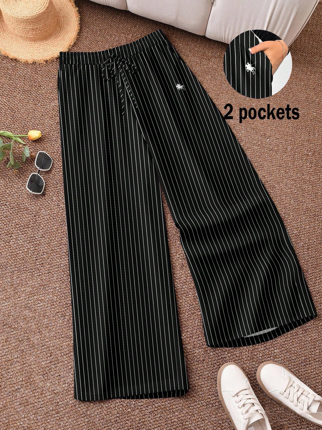 Pantaloni SHEIN, negru