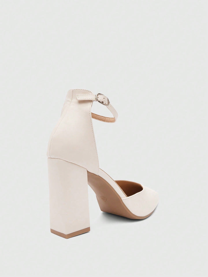 Pantofi cu toc SHEIN, crem