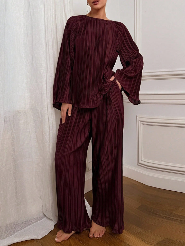 Set pijamale SHEIN, maro