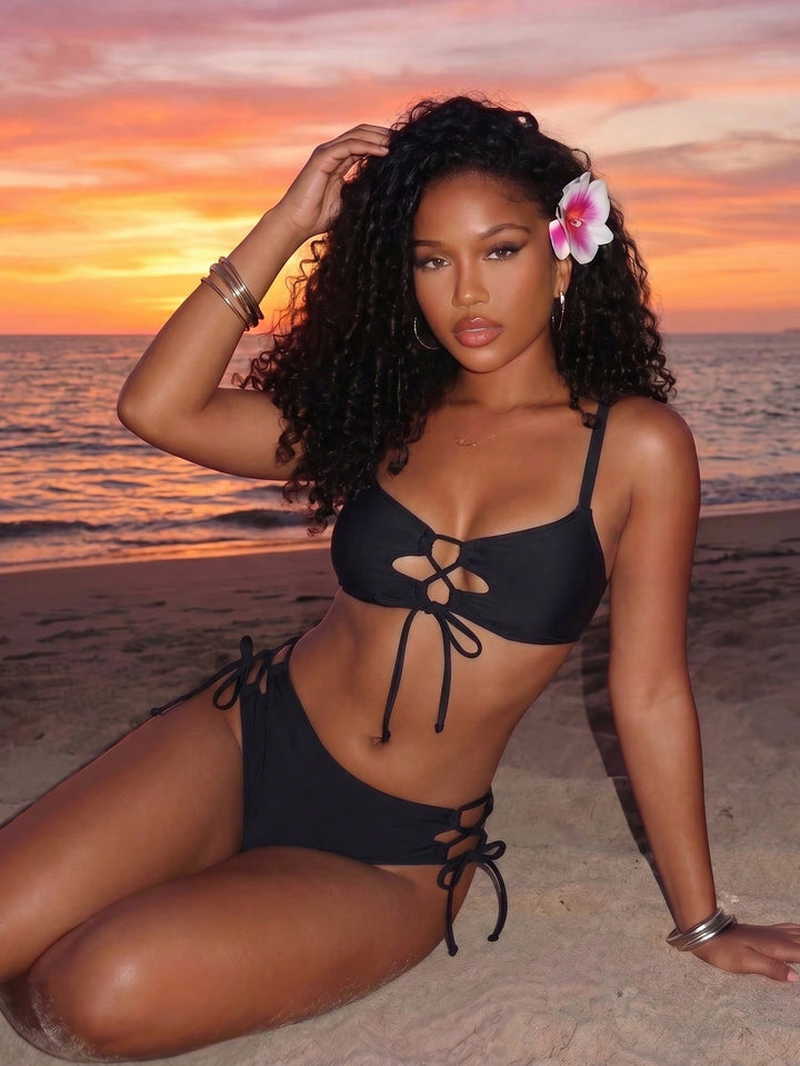 Set bikini SHEIN, negru