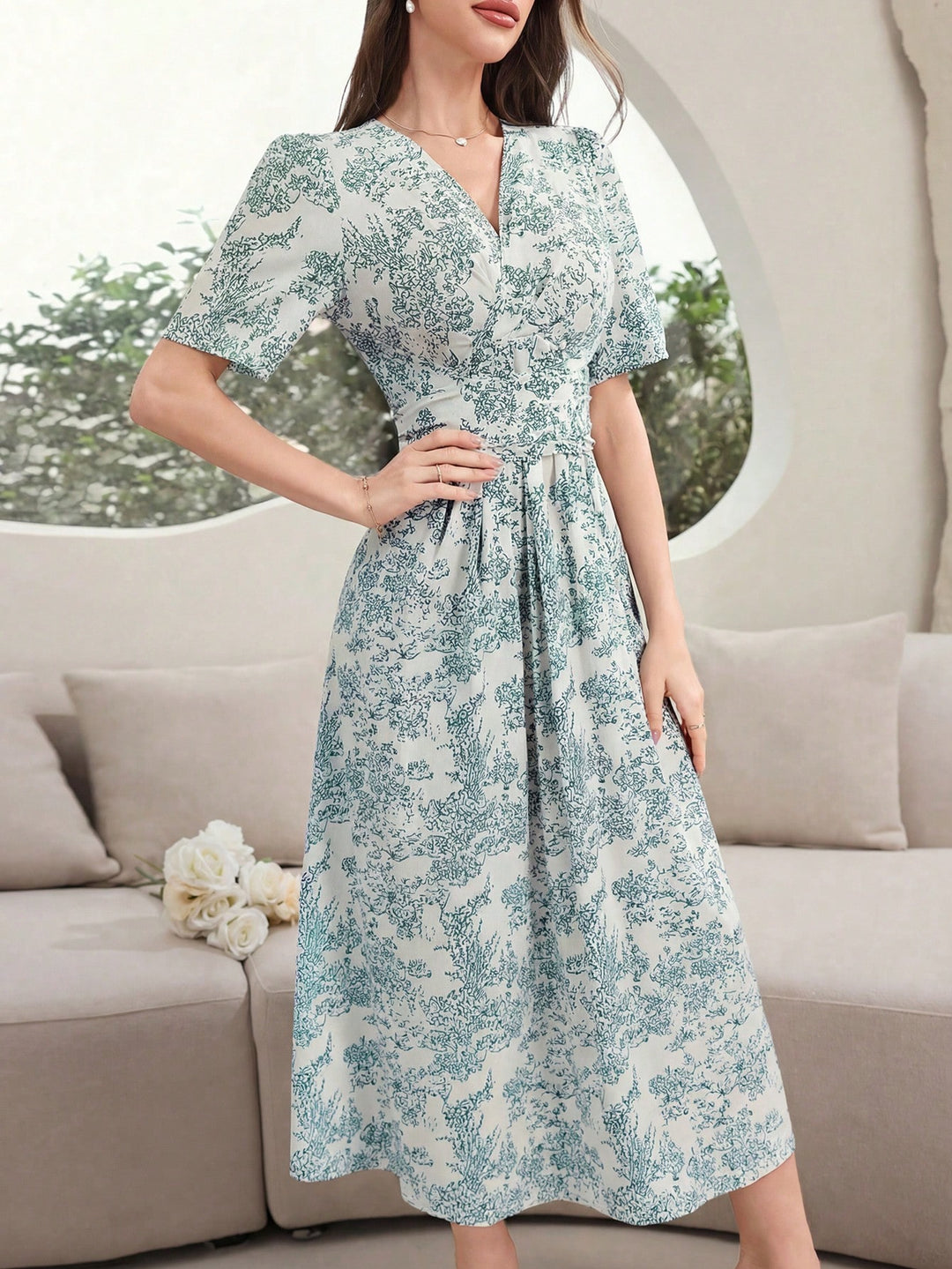 Rochie maxi SHEIN, verde