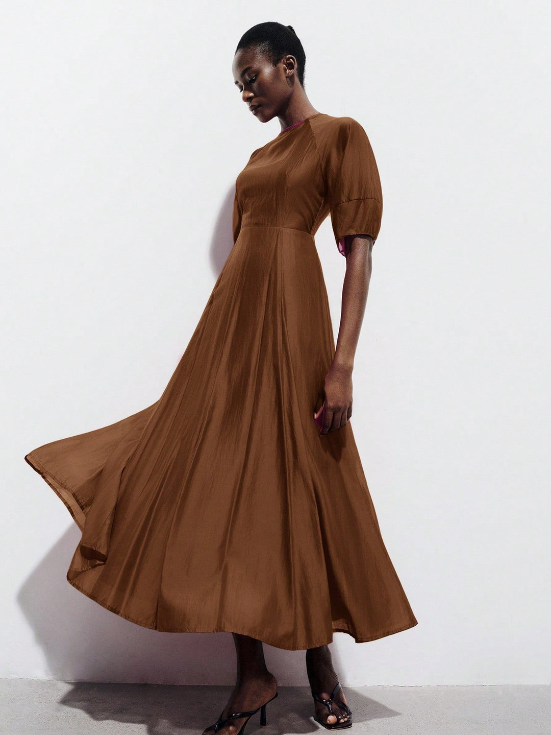 Rochie maxi SHEIN, maro