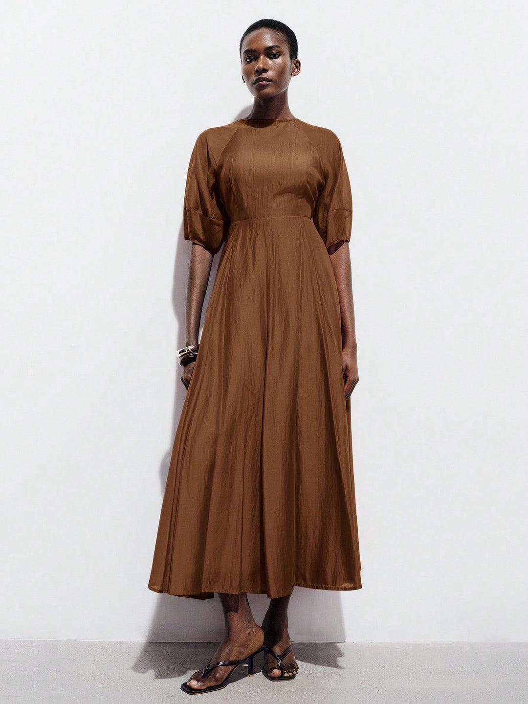 Rochie maxi SHEIN, maro