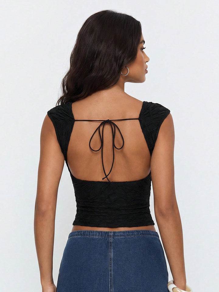Top SHEIN, negru