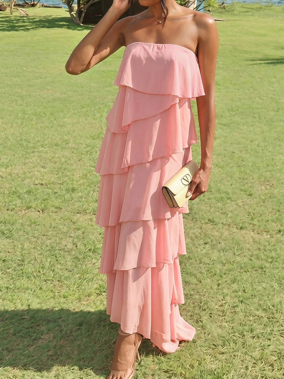 Rochie maxi SHEIN, roz