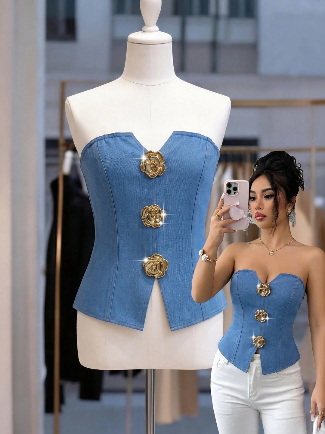 Top SHEIN, albastru
