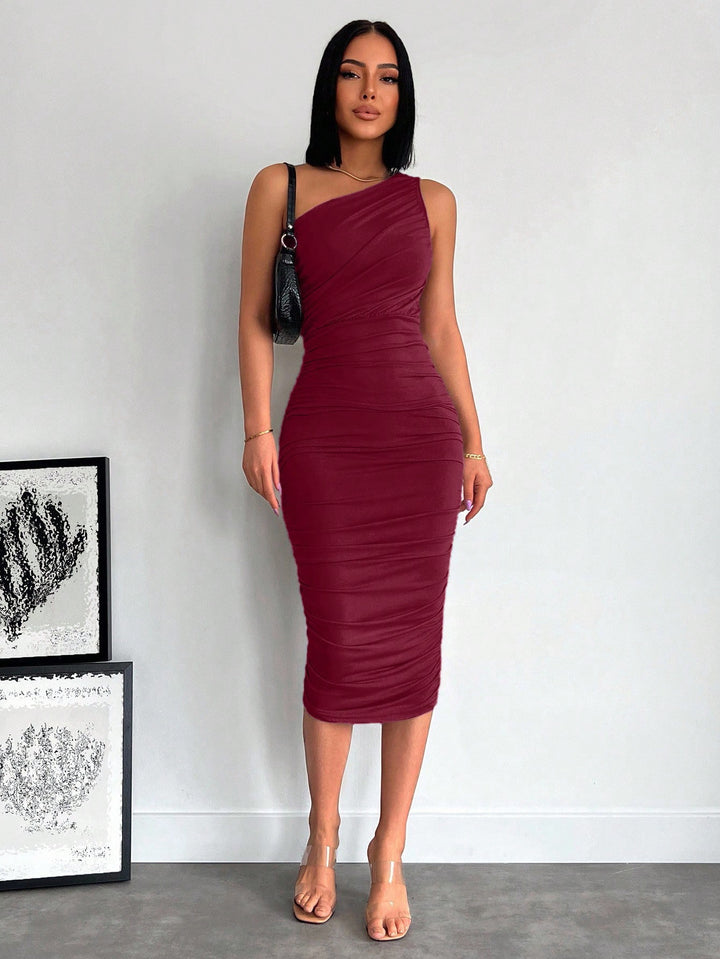 Rochie midi SHEIN, vișiniu
