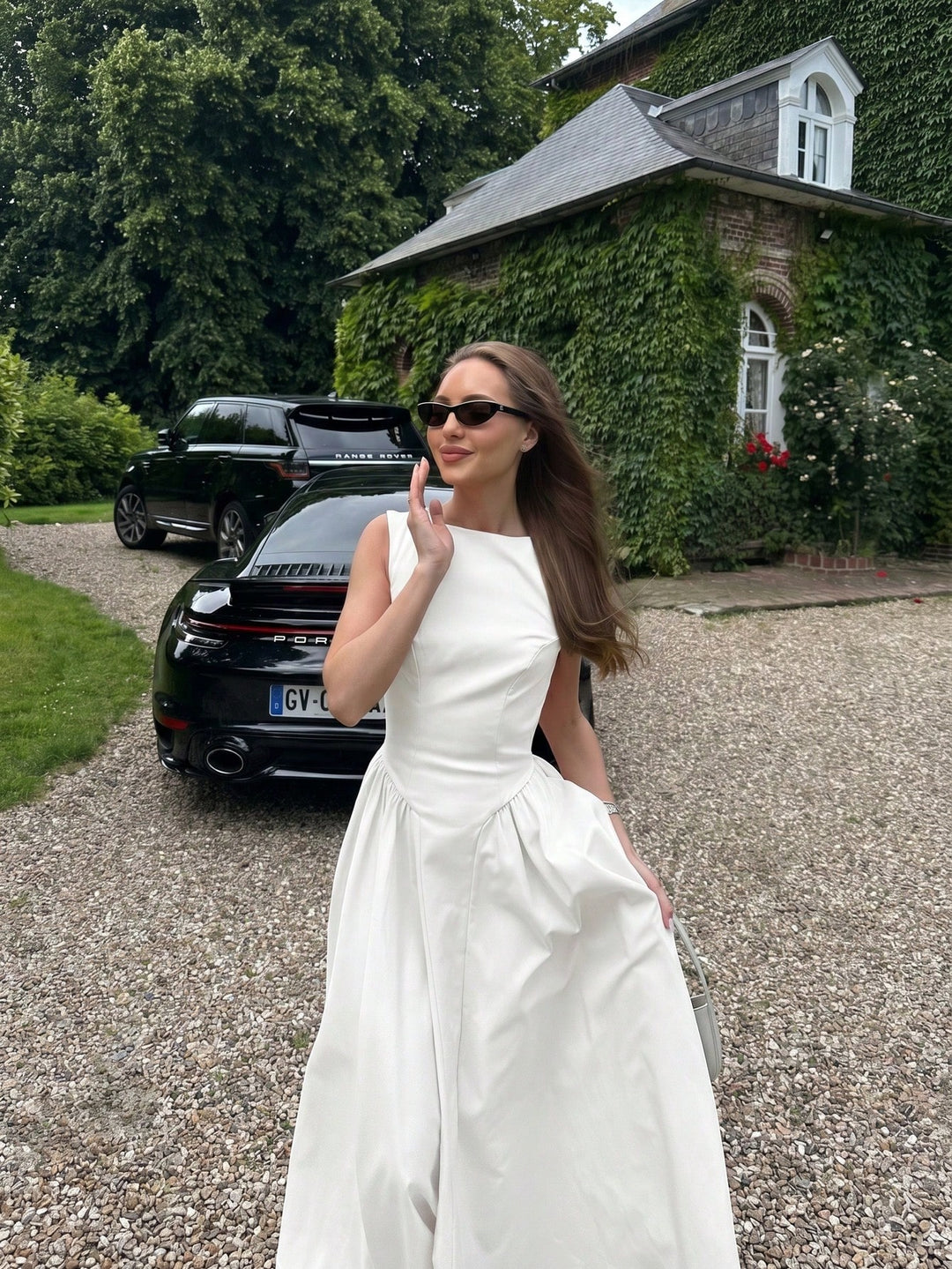 Rochie midi SHEIN, alb